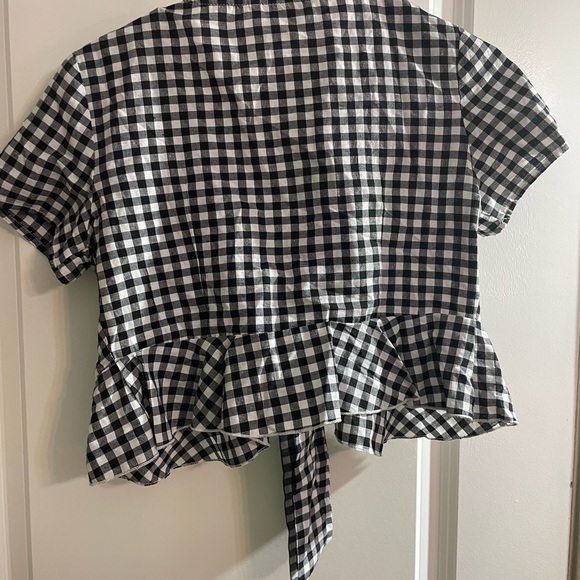 Black and White Checked Top - Picture 3 of 4